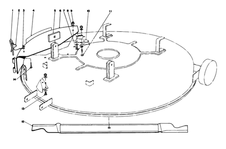 Mulcher Kit Model 59155 (Optional) Diagram and Parts List for 56155 6000001 - 6999999 Toro Lawn Tractor