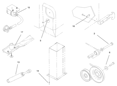 Enhancement Kit Assembly 1 Diagram and Parts List for 99-0297  Toro Lawn Tractor Accessories