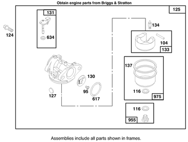 Engine Briggs & Stratton Model 12f802-0667-01 Diagram and Parts List for 20914 7900001 - 7999999 Toro Lawn Mower