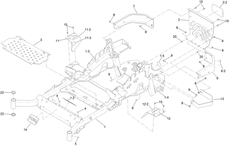 Frame Assembly Diagram and Parts List for 74930 402090000-403319738 Toro Lawn Mower