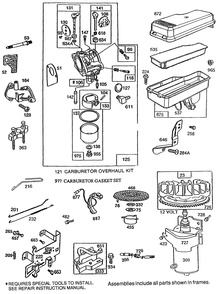 Briggs & Stratton Model No. 195707-0121-01 Diagram and Parts List for 70060 79000001 - 79999999 Toro Lawn Tractor