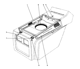 Hood Duct Assembly Diagram and Parts List for 57354 6000001 - 6999999 Toro Lawn Tractor