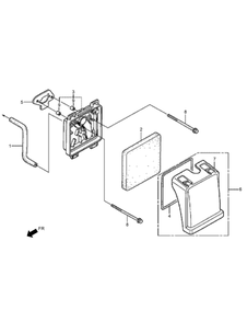 Air Cleaner Assembly Diagram and Parts List for 2600 313000001 - 313999999 Toro Lawn Tractor Accessories