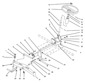 Front Axle And Steering Diagram and Parts List for 73401 4900001 - 4999999 Toro Lawn Tractor
