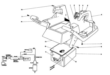 Upper Case Assembly Diagram and Parts List for 51550 4000001 - 4999999 Toro Trimmer