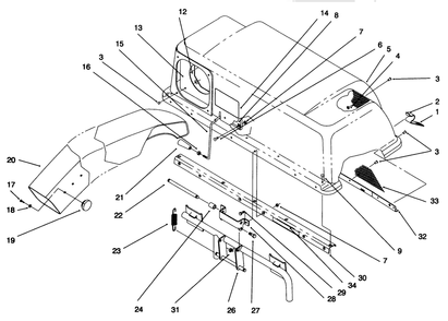Bag Assembly-Top Diagram and Parts List for 79301 6900001 - 6999999 Toro Lawn Tractor Accessories