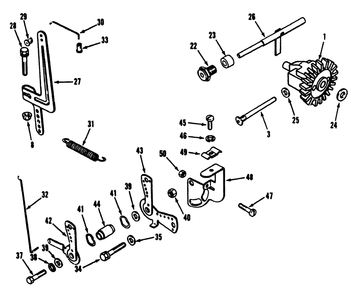 Kohler Governor Linkage Diagram and Parts List for R1-12K804 2000001 - 2999999 Toro Lawn Tractor
