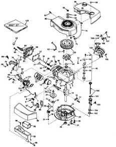 Engine Tecumseh Model No. Tnt 100-10055b (Mower Model No. 21658) Diagram and Parts List for 21658 8000001 - 8999999 Toro Lawn Mower