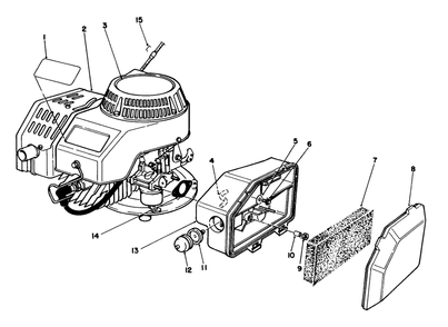 Engine Assembly Diagram and Parts List for 22026 2000001 - 2999999 Toro Lawn Mower