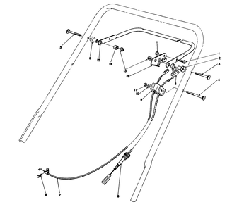 Traction Control Assembly Diagram and Parts List for 20692 9000001 - 9999999 Toro Lawn Mower