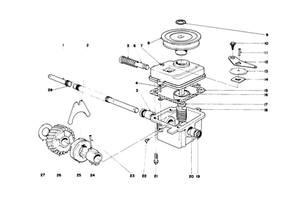 Gear Case Assembly Diagram and Parts List for 20644 7000001 - 7999999 Toro Lawn Mower