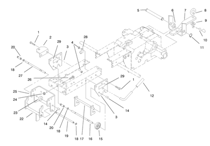 Hitch Assembly Diagram and Parts List for 73403 7900001 - 7999999 Toro Lawn Tractor