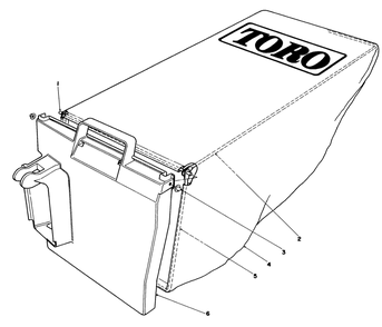 Grass Bag Assembly 11-9469 Diagram and Parts List for 20564 5000001 - 5999999 Toro Lawn Mower