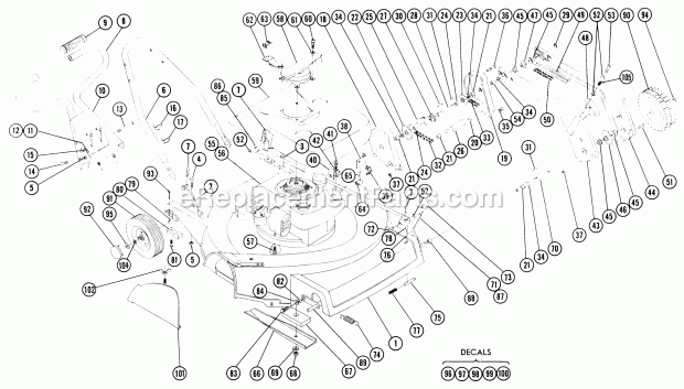 Part Location Diagram of MW-4405 Toro Washer