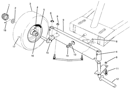Front Axle Assembly Diagram and Parts List for 70040 39000001 - 39999999 Toro Lawn Tractor