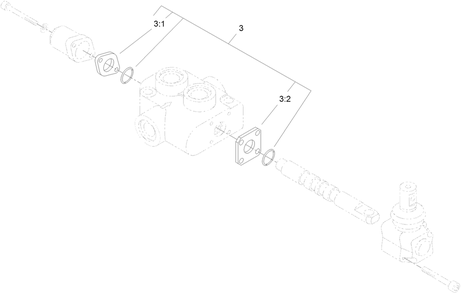 Hydraulic Selector Valve Assembly No. 99-3072 Diagram and Parts List for 22218 407600000 - 411799999 Toro Lawn Tractor Accessories