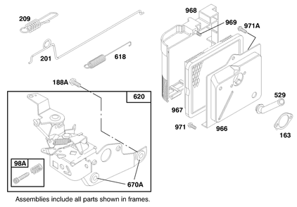Engine Briggs & Stratton Model 124702-3115-01 Diagram and Parts List for 20436 49000001 - 49999999 Toro Lawn Mower