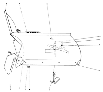 V-Plow Model No. 30750 (Optional) Diagram and Parts List for 30775 200001 - 299999 Toro Lawn Tractor