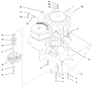 Part Location Diagram of 93-1168 Toro ENGINE - 18 HP KOHLER