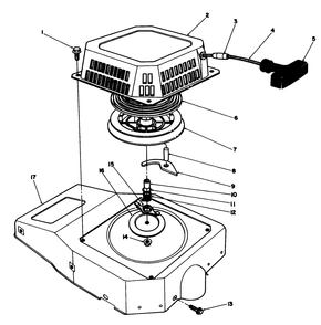 Recoil Assembly Diagram and Parts List for 22623 7000001 - 7999999 Toro Lawn Mower