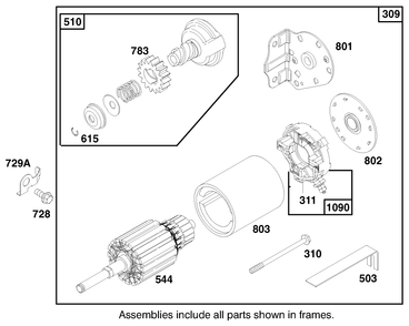 Engine Briggs & Stratton Model 28q777-0668-A1 Diagram and Parts List for 71218 7900001 - 7999999 Toro Lawn Tractor
