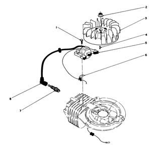 Flywheel & Magneto Assembly (Engine No. 47pj8) Diagram and Parts List for 26682 9000001 - 9999999 Toro Lawn Mower