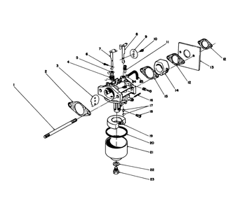 Carburetor Assembly (Model No. 47ph7) Diagram and Parts List for 16585C 8000001 - 8999999 Toro Lawn Mower