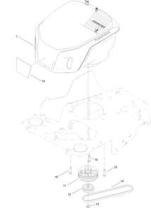 Motor Module And Belt Assembly Diagram and Parts List for 21876 400000000 - 999999999 Toro Lawn Mower