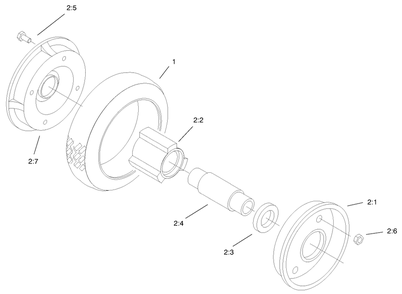 Rear Wheel & Tire Assembly Diagram and Parts List for 22162 8900001 - 8999999 Toro Lawn Mower