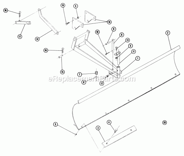 Parts List For Dozer Blade Model 6-3111 (Form Diagram and Parts List for ST-326 1966 Toro Snow Blower