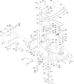 60in Deck And Decal Assembly Diagram and Parts List for 76605 400000000 - 415399999 Toro Lawn Tractor