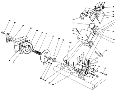 Cruise Control Assembly Diagram and Parts List for 30783 60000001 - 69999999 Toro Lawn Tractor