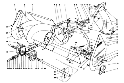 Auger Assembly (Continued) 36" Snowthrower Attachment Model No. 59160 (Optional) Diagram and Parts List for 57360 6000001 - 6999999 Toro Lawn Tractor