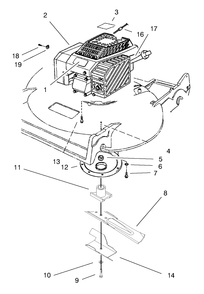 Engine Assembly Diagram and Parts List for 22140 790000001 - 799999999 Toro Lawn Mower