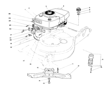 Engine Assembly Diagram and Parts List for 20574 4000001 - 4999999 Toro Lawn Mower