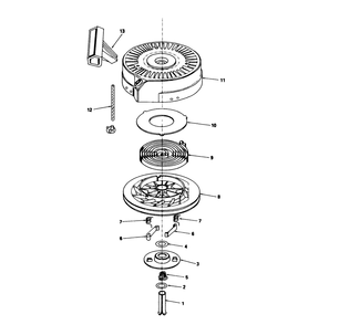 Rewind Starter No. 590621 Diagram and Parts List for 16775 8022966 - 8999999 Toro Lawn Mower