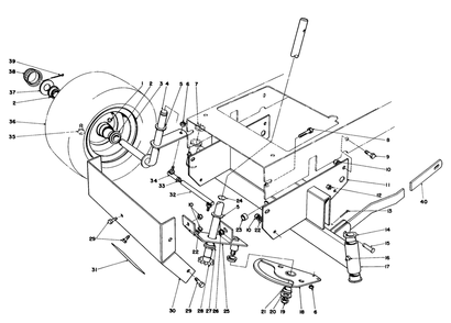 Front Axle Assembly Diagram and Parts List for 56145 4000001 - 4999999 Toro Lawn Tractor