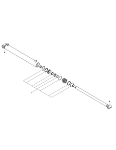 Hydraulic Cylinder Assembly No. 140-7634 Diagram and Parts List for 22327 412900000 - 999999999 Toro Lawn Tractor Accessories
