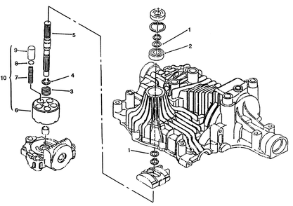 Pump Shaft Diagram and Parts List for 72063 4900001 - 4999999 Toro Lawn Tractor