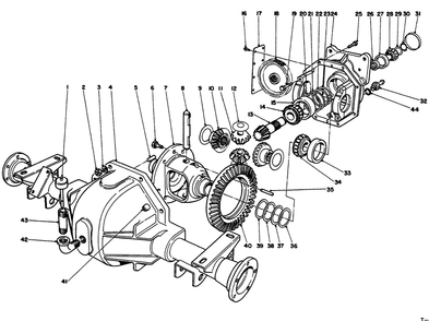 Differential Assembly Diagram and Parts List for 30620 490001 - 499999 Toro Lawn Tractor