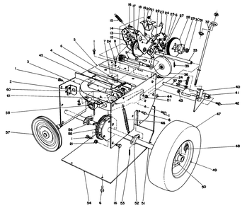 Traction Assembly Diagram and Parts List for 38054 2000001 - 2999999 Toro Snow Blower