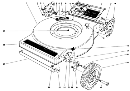 Mower Housing (Model No. 16890) Diagram and Parts List for 16890 0000001 - 0999999 Toro Lawn Mower