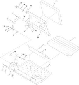 Platform Assembly Diagram and Parts List for 68141G 400000000 - 415999999 Toro Cement Mixer