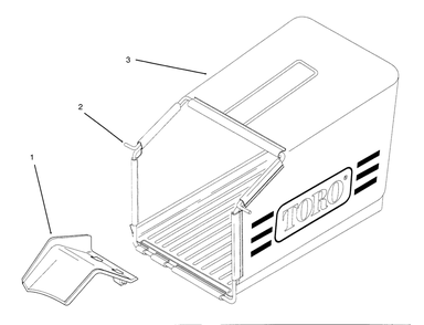 Grass Bag Assembly Diagram and Parts List for 21011BC 5900001 - 5999999 Toro Lawn Mower