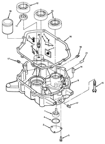 14hp Engine Oil Base & Pump Assembly Diagram and Parts List for 22-14O502 2000001 - 2999999 Toro Lawn Tractor