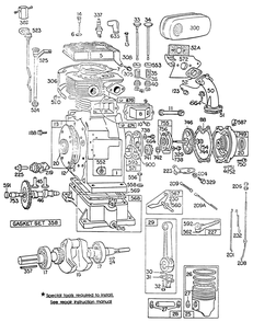 Engine Briggs And Stratton Model No. 326437-0630-01 Diagram and Parts List for 30775 200001 - 299999 Toro Lawn Tractor