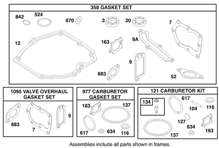 Engine Briggs & Stratton Model 12u802-0639-01 Diagram and Parts List for 20712 7900001 - 7999999 Toro Lawn Mower