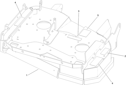 Decal Deck Assembly Diagram and Parts List for 74532 400000000 - 417099999 Toro Lawn Tractor