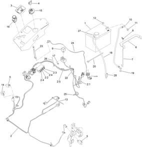 Electrical Assembly Diagram and Parts List for 74958 402090000-403319860 Toro Lawn Mower