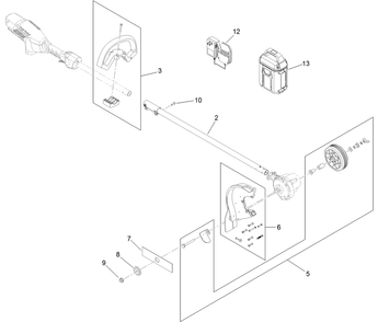 Cordless 60v Stick Edger Assembly Diagram and Parts List for 51833 323000001 - 999999999 Toro Edger